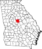 Map of Georgia highlighting Jones County