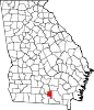State map highlighting Lanier County