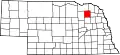 Map of Nebraska highlighting Pierce County