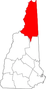 Coös County map