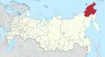 Map showing Chukotka in Russia