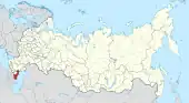 Map showing Dagestan in Russia