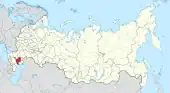 Map showing Kalmykia in Russia