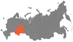 Map of Ural Economic Region