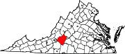 State map highlighting Bedford County
