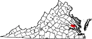 State map highlighting New Kent County