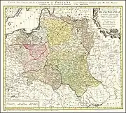 1773 map of the Polish–Lithuanian Commonwealth with Lithuania proper