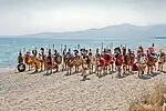 Reenactors at a 2011 reenactment of the Battle of Marathon, which occurred in 490 BC