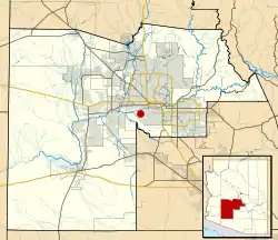 Location of Laveen in Maricopa County, Arizona.