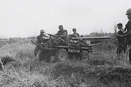 An M274 "Mechanical Mule" moves across rough terrain in Dodge City