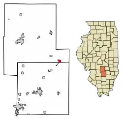 Location in Marion County, Illinois