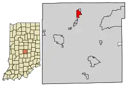 Location in Marion County, Indiana