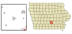 Location of Hamilton, Iowa