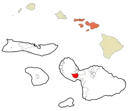 Location in Maui County and the state of Hawaii