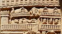 Maya's dream, Sanchi, 1st century BCE.
