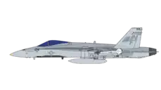 NF-104, an F/A-18A Hornet assigned to VFA-195 in 1991. This aircraft had the unusual marking of a Super Frelon Helicopter which had been destroyed by LCDR. Jeff S. Ashby with a Walleye I (who was also the first F/A-18 pilot to use the Walleye II in combat).