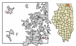 Location of Trout Valley in McHenry County, Illinois.
