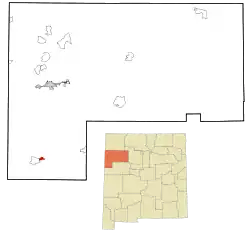 Location of Black Rock, New Mexico