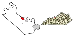 Location in Meade County, Kentucky