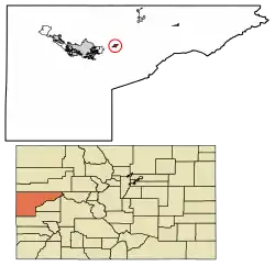 Location in Mesa County, Colorado