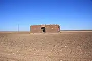 Abandoned schoolhouse in the ghost town of Mesquite