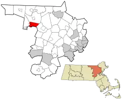 Location in Middlesex County in Massachusetts