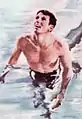 Mike Burton, winner of the 1500-metre freestyle.