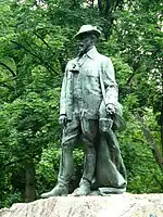 Statue in memory of Crown Prince Rudolf in the City Park of Budapest.