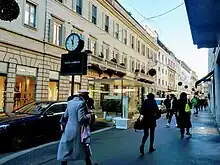 Via Montenapoleone during the Christmas period.