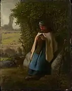 Shepherdess Seated on a Rock, 1856