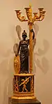 Minerva candelabra; 1804-1814; gilded and patinated bronze; height: 101&nbsp;cm, width of the plinth: 25&nbsp;cm, depth of the plinth: 19&nbsp;cm; Musée des Arts décoratifs, Paris