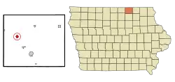 Location of St. Ansgar, Iowa