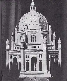 Model of proposed House of Worship on Mount Carmel