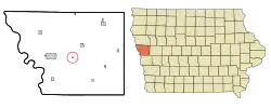 Location of Turin, Iowa