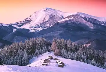 Petros - a peak in the Chornohora with height of 2,020 metres (6,630&nbsp;ft)