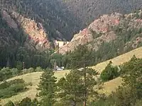 Cimarron Canyon State Park, just below the dam for Eagle Nest Lake.