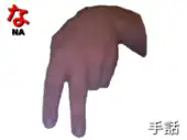 指文字: な NA