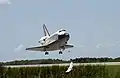 Space Shuttle Atlantis lands at the Shuttle Landing Facility, 19 April 2002