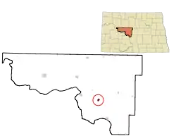 Location of Underwood in McLean County