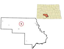 Location of New Salem, North Dakota