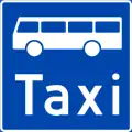 Bus and taxicab lane sign in Norway
