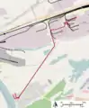 Map Narrow gauge railway of Caprolactam factory