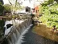 Waterfall and millpond at Aquetong Creek