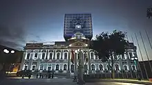 Frontal view of the new Plurinational Legislative Assembly from the Plaza Murillo