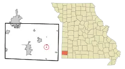 Location of Stark City, Missouri