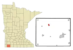 Location of Wilmont, Minnesota