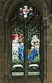 Northeast widow in apse, by Burne-Jones/Morris Co. depicting the ascension. Memorial to George Holt (d.1896)