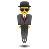 Man in Business Suit Levitating emoji