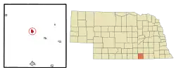 Location of Nelson, Nebraska