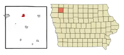 Location of Sanborn, Iowa